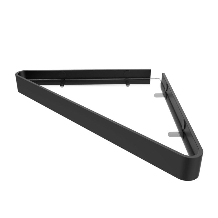 Shelf Corner Black Metal/Glass 9-5/8 Inch - Image 2