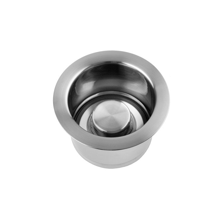Disposal Flange Extra Deep with Stopper 4-1/2 Inch Flange Diameter Fits 3-1/2 Inch Drilling Satin Nickel Brass for Continuous Feed Disposals - Image 1