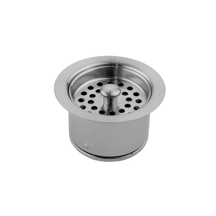 Disposal Flange Extra Deep with Strainer Satin Brass 3-1/2 Inch Brass for Continuous Feed Disposals - Image 1
