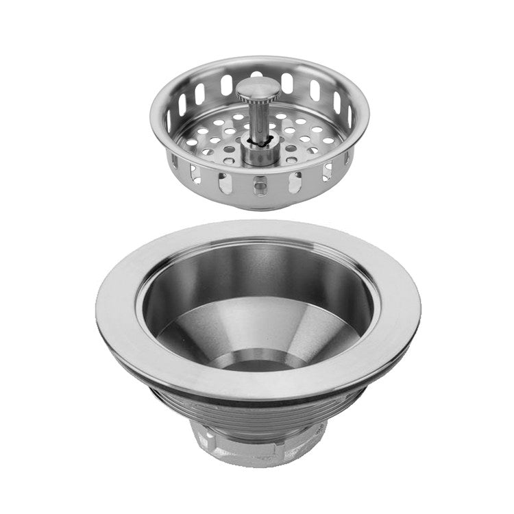 Sink Strainer Duo Satin Brass for Kitchen Sinks 3-1/2 Inch - Image 1