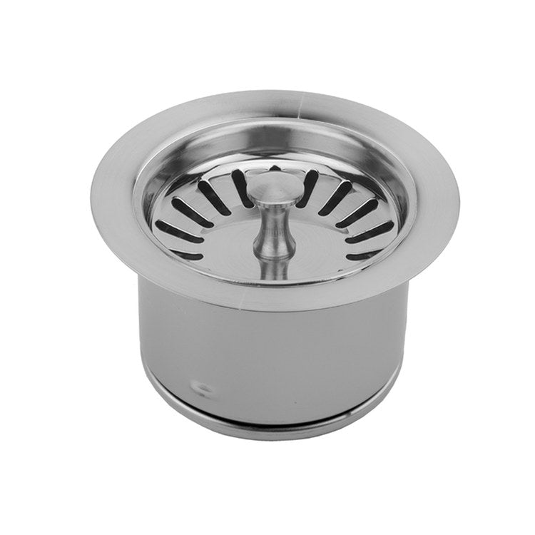 Disposal Flange Extra Deep with Strainer Satin Nickel 4-1/2 Inch Brass for Continuous Feed Disposals - Image 1