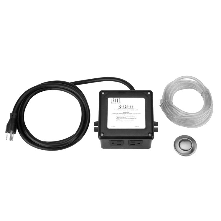 Air Switch Waste Disposal Round Matte Black for Continuous Feed Waste Disposals with Power Cords 2-1/2 Inch - Image 1