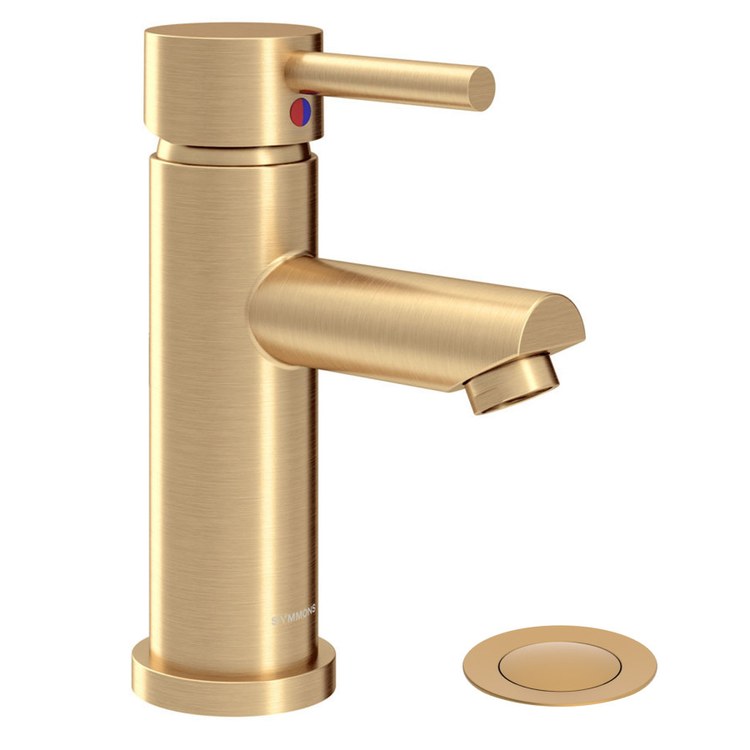 Lavatory Faucet Dia 1 Lever Brushed Bronze 1.0 Gallons per Minute Deck Push Pop - Image 1