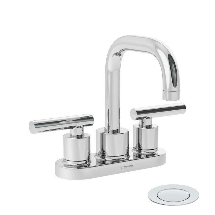 Lavatory Faucet Dia Centerset 4 Inch Spread 2 Lever ADA Polished Chrome 1.0 Gallons per Minute 3 Hole
