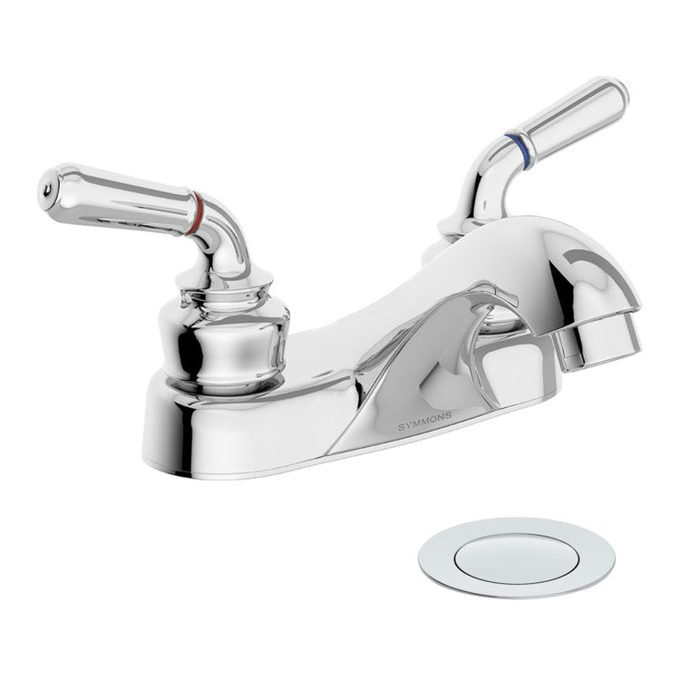 Lavatory Faucet Origins Centerset 4 Inch Spread 2 Lever ADA WaterSense Polished Chrome 1.0 Gallons per Minute Deck 3 Hole - Image 1