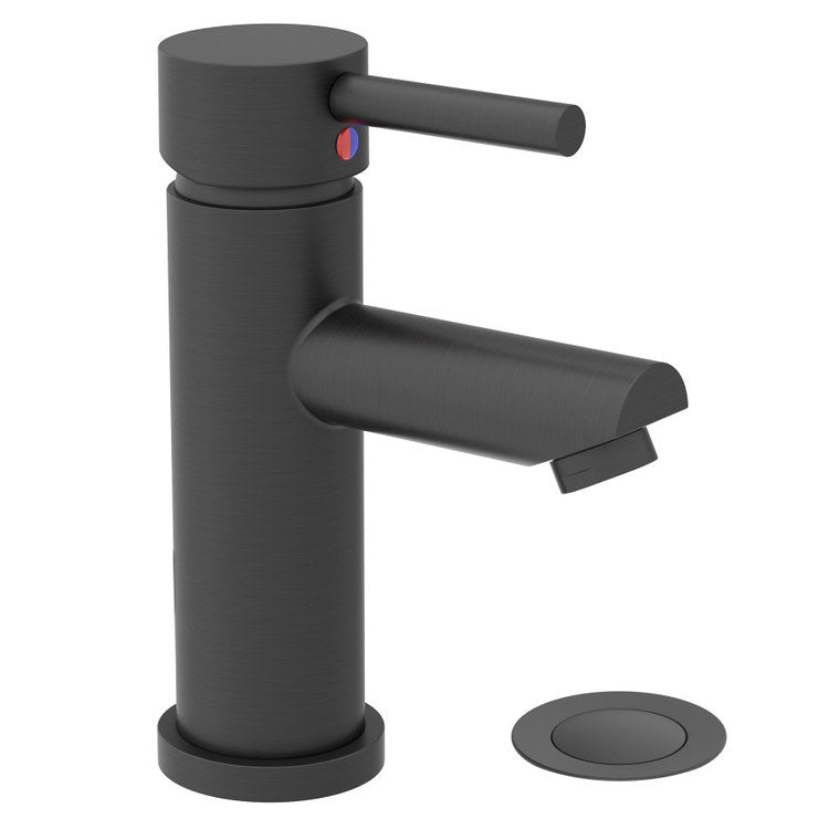 Lavatory Faucet Dia 1 Lever Matte Black 1.0 Gallons per Minute Deck Push Pop - Image 1