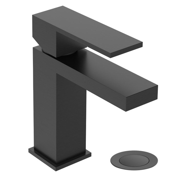 Lavatory Faucet Duro 1 Lever ADA Matte Black 1.0 Gallons per Minute Deck Push Pop-Up 1 Hole - Image 1