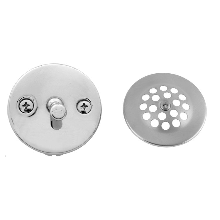 Drain Kit Satin Brass Includes Trip Lever/2 Hole Faceplate/Grid Strainer 3 Inch - Image 1