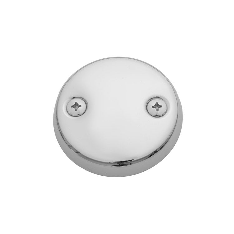 Faceplate 2 Hole Tub Polished Chrome for Waste & Overflow 3-1/8 Inch - Image 1