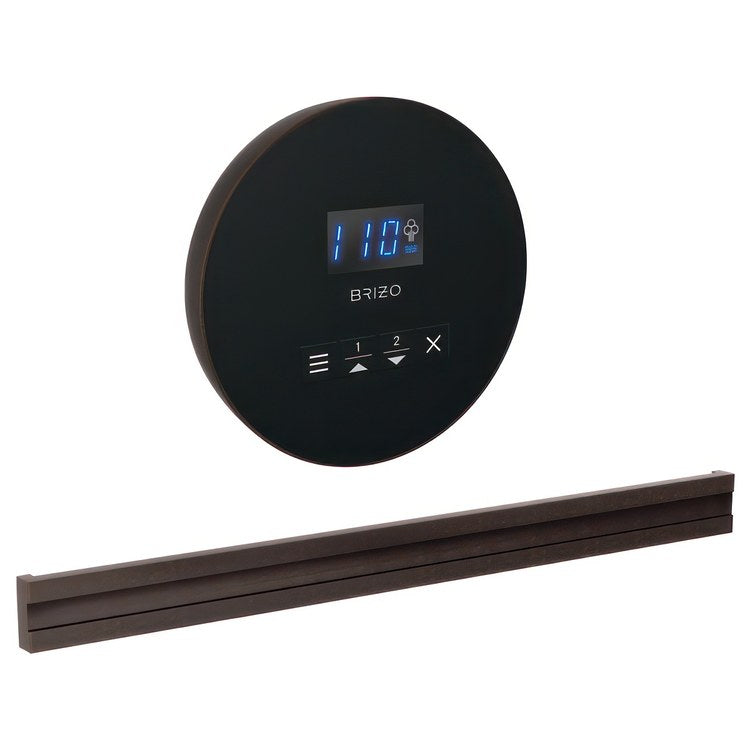 Steam Kit Mystix Venetian Bronze Elemental with Round Steam Control & Bilateral Steam Head 2 User Presets Selectable RapidMist Patented Dual Sensor Technology - Image 1