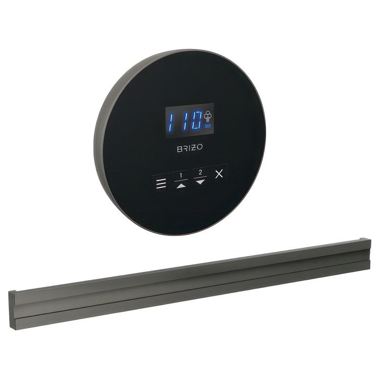 Steam Kit Mystix Lumicoat Luxe Steel Elemental with Round Steam Control & Bilateral Steam Head 2 User Presets Selectable RapidMist Patented Dual Sensor Technology - Image 1