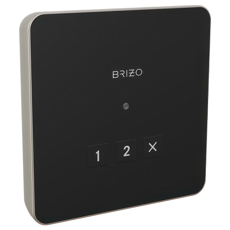 Steambath Control Mystix Elemental Experience Square Exterior Lumicoat Luxe Nickel Surface Mount Outside Steam Room - Image 1