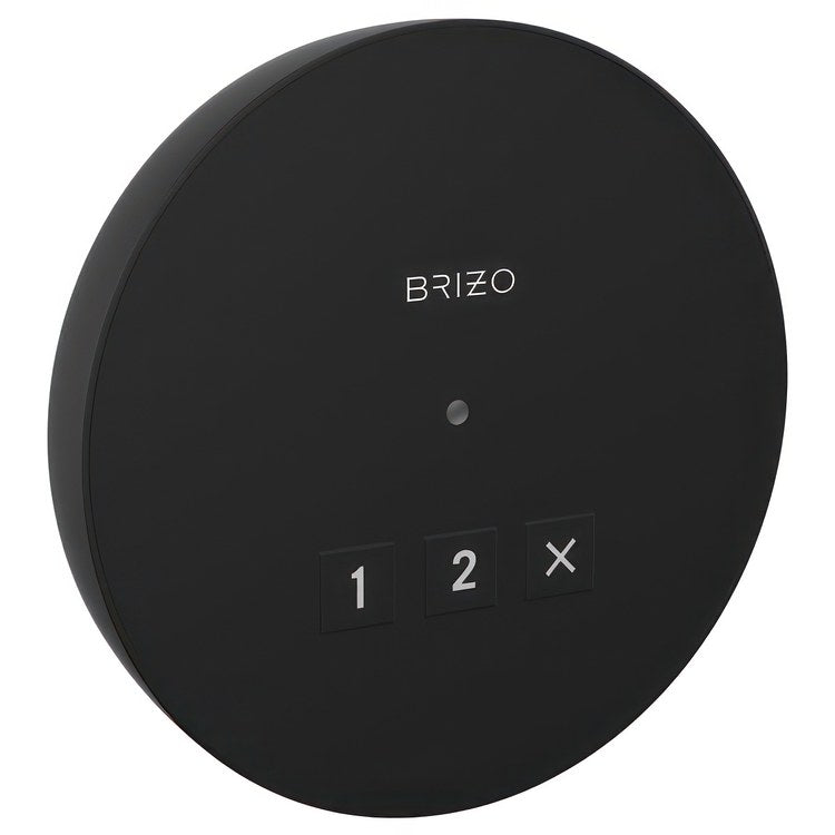 Steambath Control Mystix Elemental Experience Round Exterior Matte Black Surface Mount Outside Steam Room - Image 1