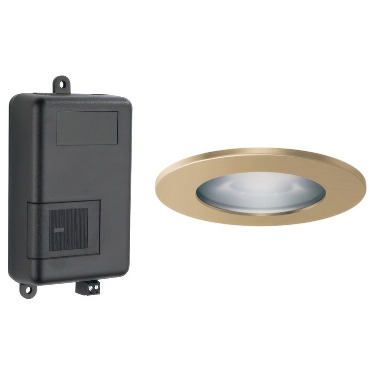 Light Module Mystix Lumicoat Luxe Gold Choose From Colors Blue Green Pink Yellow Red Violet White Includes ChromaTherapy Module & LED Recessed Light Fixture with Finished Trim Ring - Image 1