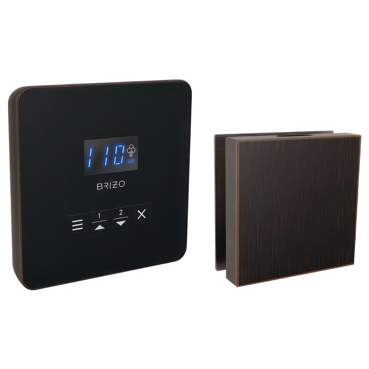 Steam Kit Mystix Venetian Bronze Elemental with Square Steam Control & Square Steam Head 2 User Presets Selectable RapidMist Patented Dual Sensor Technology - Image 1