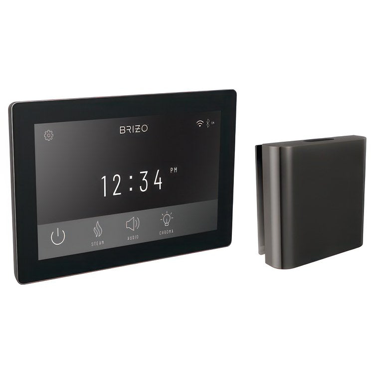 Steam Kit Mystix Lumicoat Black Onyx Transcendent with Digital Interface & Square Steam Head 12 User Presets Built-In WIFI & Bluetooth Capabilities AromaTherapy AudioTherapy & ChromaTherapy Options Patented Dual Sensor Technology - Image 1