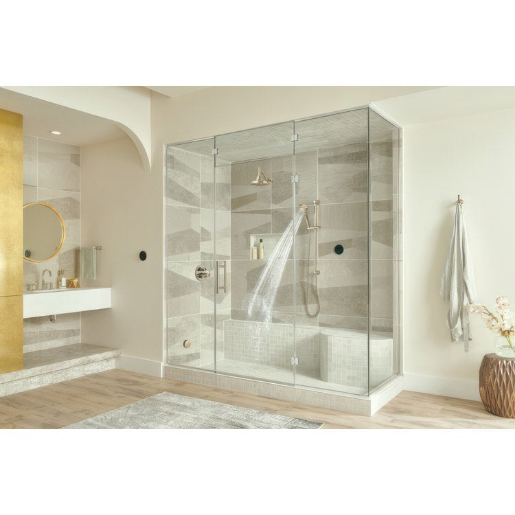 Steambath Control Mystix Elemental Experience Round Exterior Lumicoat Polished Nickel Surface Mount Outside Steam Room - Image 3