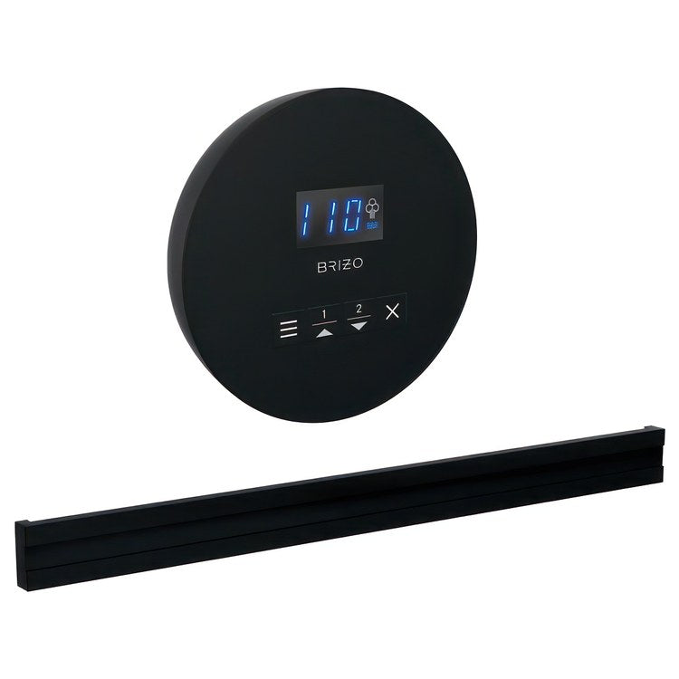 Steam Kit Mystix Matte Black Elemental with Round Steam Control & Bilateral Steam Head 2 User Presets Selectable RapidMist Patented Dual Sensor Technology - Image 1
