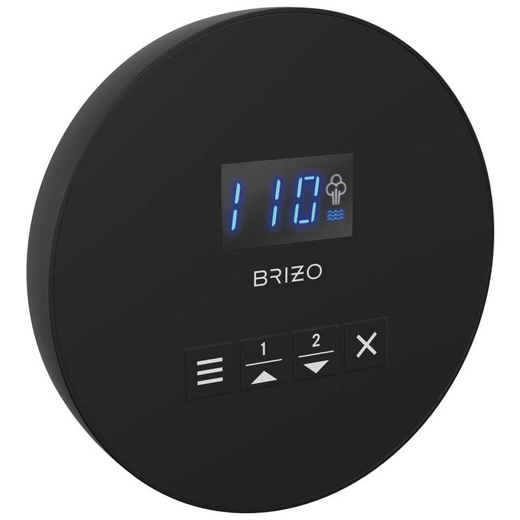 Steambath Control Mystix Round Matte Black Surface Mount Inside Steam Room Selectable RapidMist Patented Dual Sensor Technology - Image 1