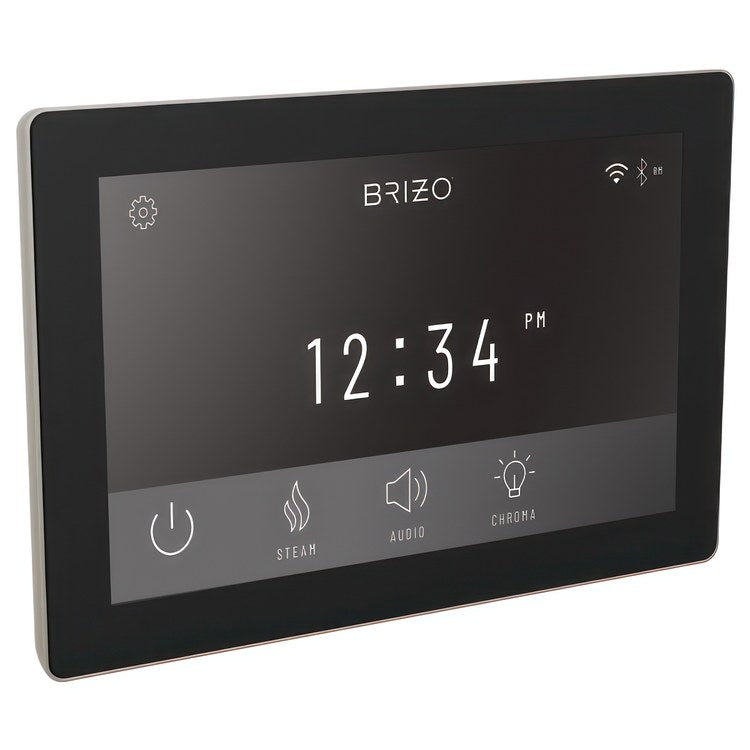 Display Interface SensoriPlus Digital Control Lumicoat Brilliance Luxe Nickel ABS WIFI and Bluetooth Portrait/Landscape Position Temperature Range 50-125DEG F Surface Mount 12 Custom Presets for SensoriPlus Digital Thermostatic Valve