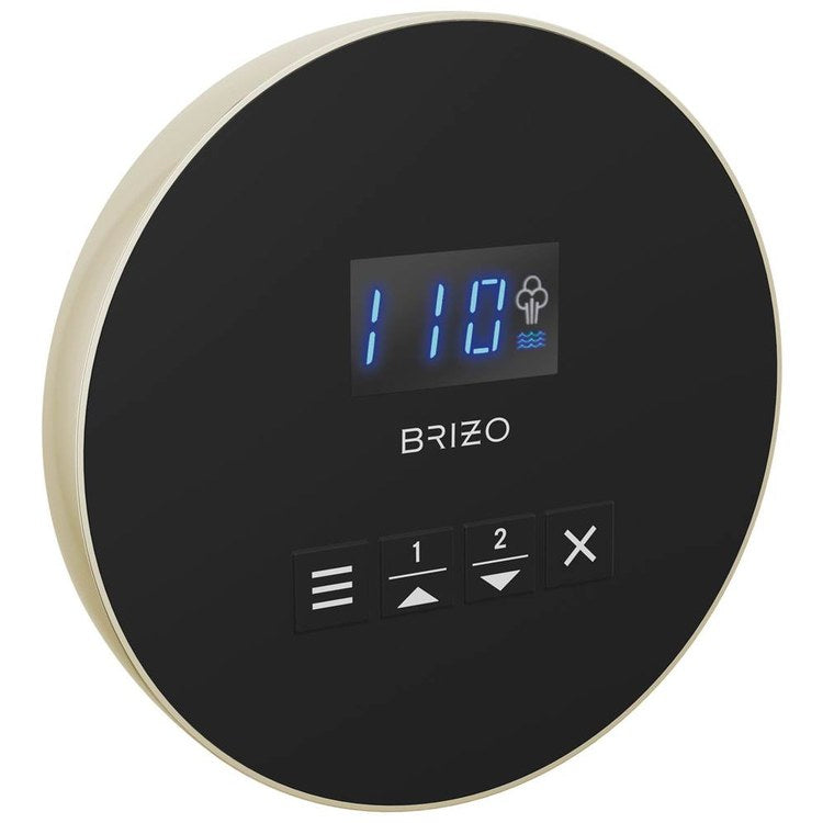 Steambath Control Mystix Round Lumicoat Polished Nickel Surface Mount Inside Steam Room Selectable RapidMist Patented Dual Sensor Technology - Image 1