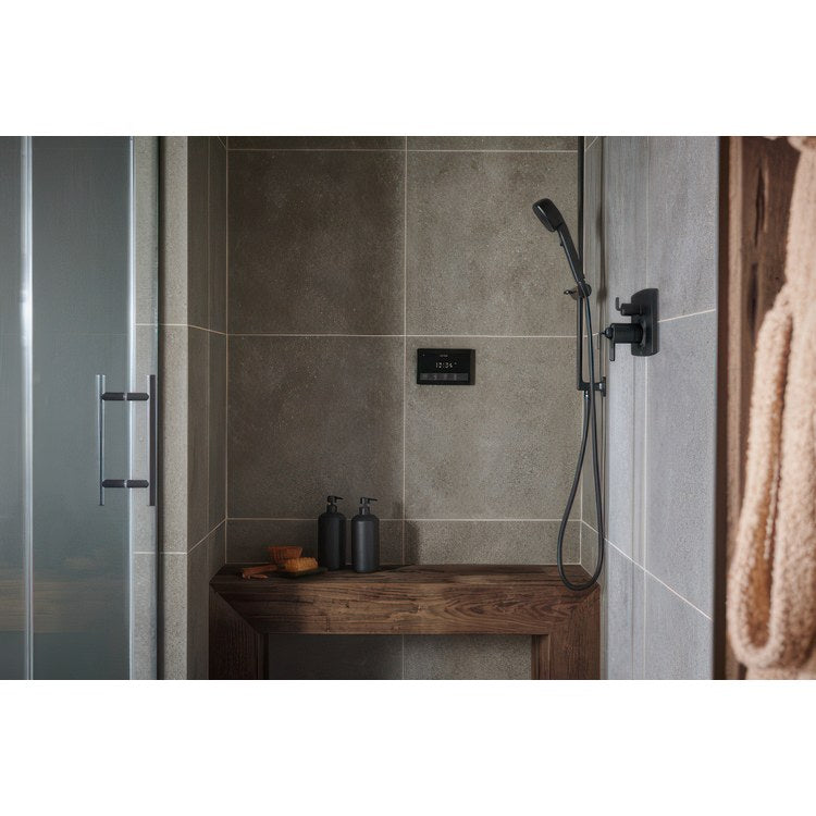Steam Kit Mystix Matte Black Transcendent with Digital Interface & Square Steam Head 12 User Presets Built-In WIFI & Bluetooth Capabilities AromaTherapy AudioTherapy & ChromaTherapy Options Patented Dual Sensor Technology - Image 2