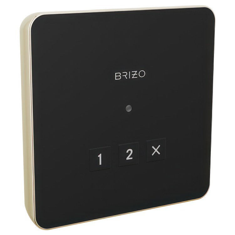 Steambath Control Mystix Elemental Experience Square Exterior Lumicoat Polished Nickel Surface Mount Outside Steam Room - Image 1