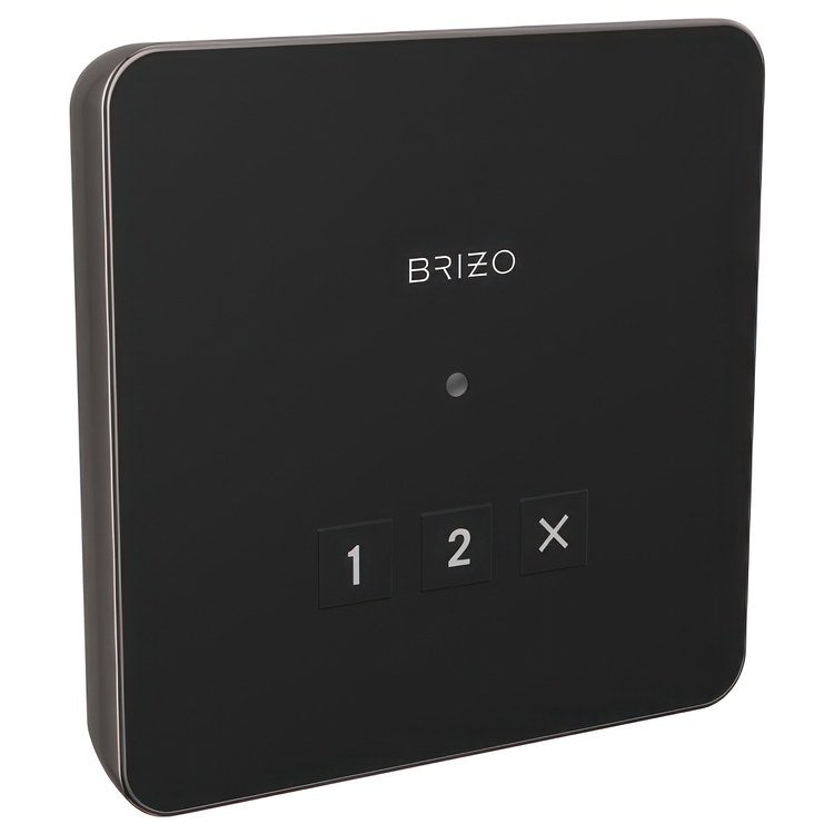 Steambath Control Mystix Elemental Experience Square Exterior Lumicoat Black Onyx Surface Mount Outside Steam Room - Image 1