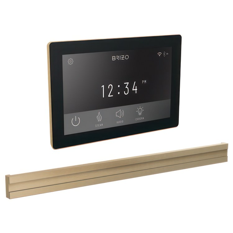 Steam Kit Mystix Lumicoat Luxe Gold Transcendent with Digital Interface & Bilateral Steam Head 12 User Presets Built-In WIFI & Bluetooth Capabilities AromaTherapy AudioTherapy & ChromaTherapy Options Patented Dual Sensor Technology - Image 1
