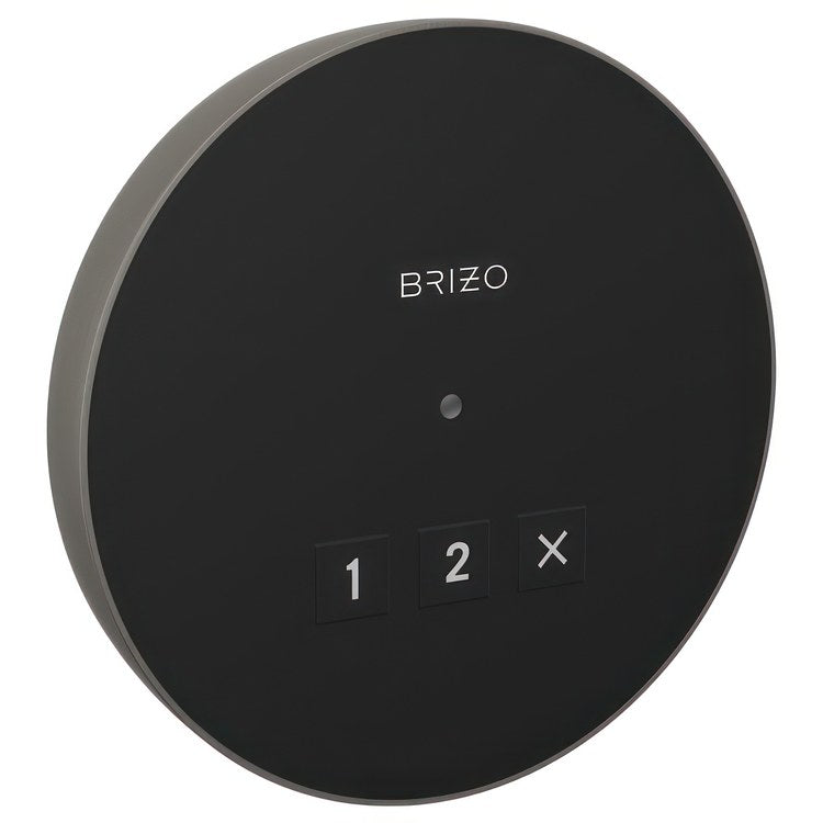 Steambath Control Mystix Elemental Experience Round Exterior Lumicoat Luxe Steel Surface Mount Outside Steam Room - Image 1