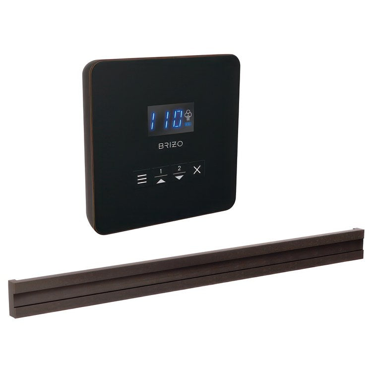 Steam Kit Mystix Venetian Bronze Elemental with Square Steam Control & Bilateral Steam Head 2 User Presets Selectable RapidMist Patented Dual Sensor Technology - Image 1