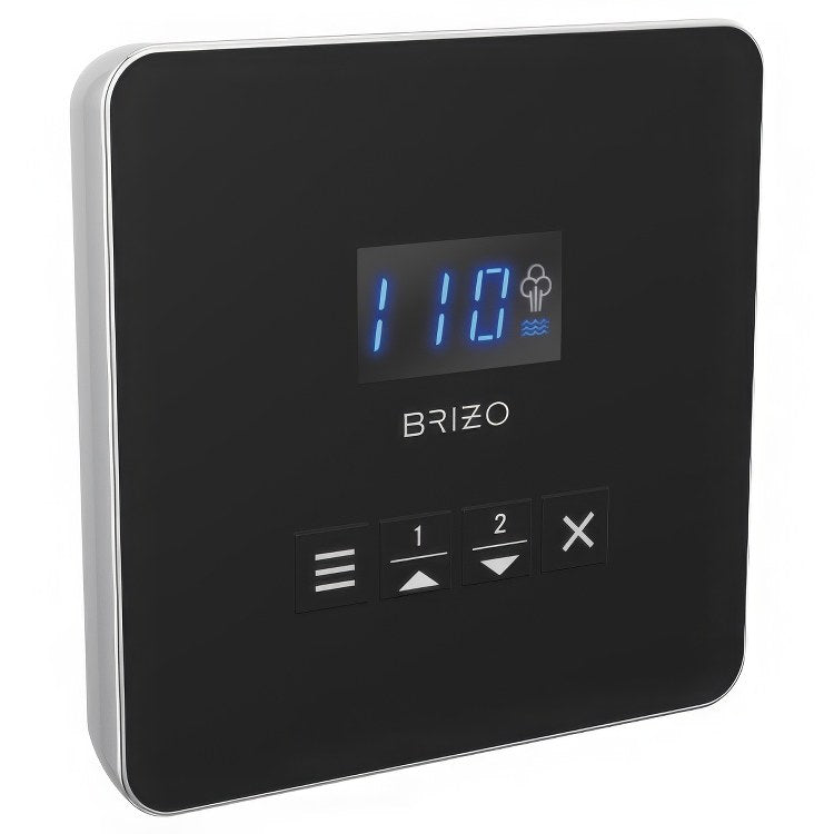 Steambath Control Mystix Linear Square Polished Chrome Surface Mount Inside Steam Room Selectable RapidMist Patented Dual Sensor Technology - Image 1