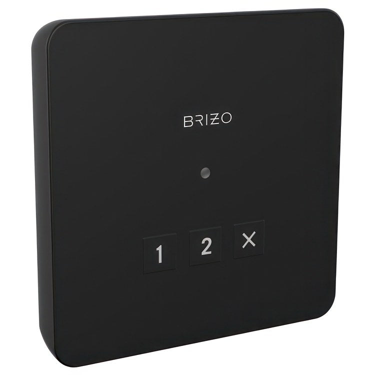 Steambath Control Mystix Elemental Experience Square Exterior Matte Black Surface Mount Outside Steam Room - Image 1