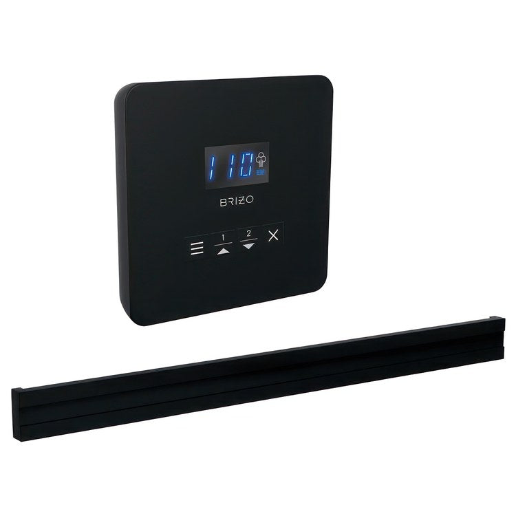 Steam Kit Mystix Matte Black Elemental with Square Steam Control & Bilateral Steam Head 2 User Presets Selectable RapidMist Patented Dual Sensor Technology - Image 1