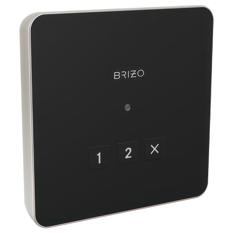 Steambath Control Mystix Elemental Experience Square Exterior Lumicoat Brushed Nickel Surface Mount Outside Steam Room - Image 1