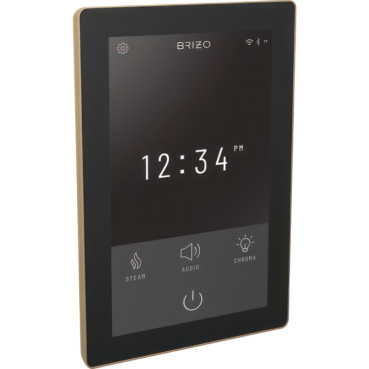Display Interface SensoriPlus Digital Control Lumicoat Brilliance Luxe Gold ABS WIFI and Bluetooth Portrait/Landscape Position Temperature Range 50-125DEG F Surface Mount 12 Custom Presets for SensoriPlus Digital Thermostatic Valve - Image 2