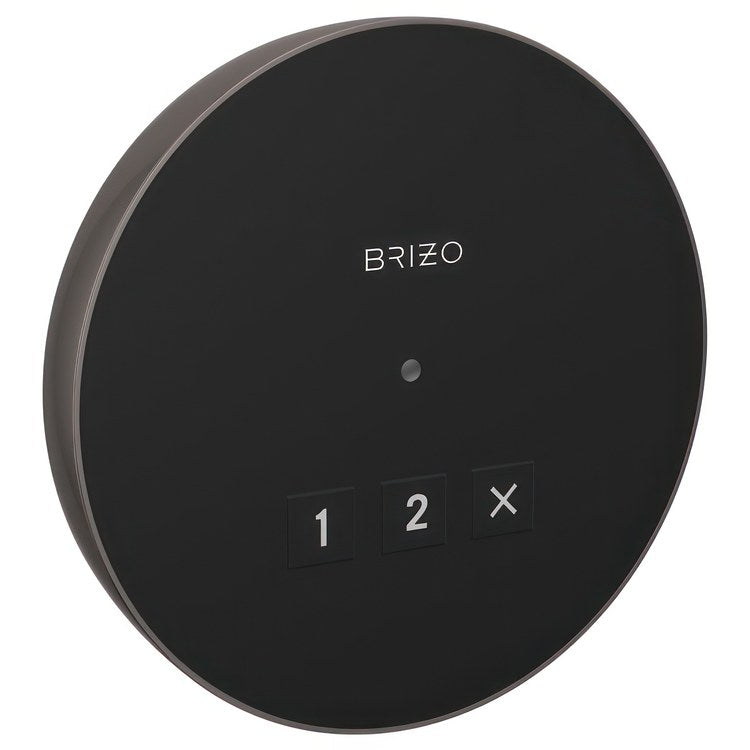 Steambath Control Mystix Elemental Experience Round Exterior Lumicoat Black Onyx Surface Mount Outside Steam Room - Image 1