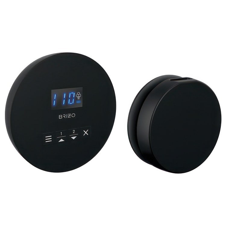 Steam Kit Mystix Matte Black Elemental with Round Steam Control & Round Steam Head 2 User Presets Selectable RapidMist Patented Dual Sensor Technology - Image 1