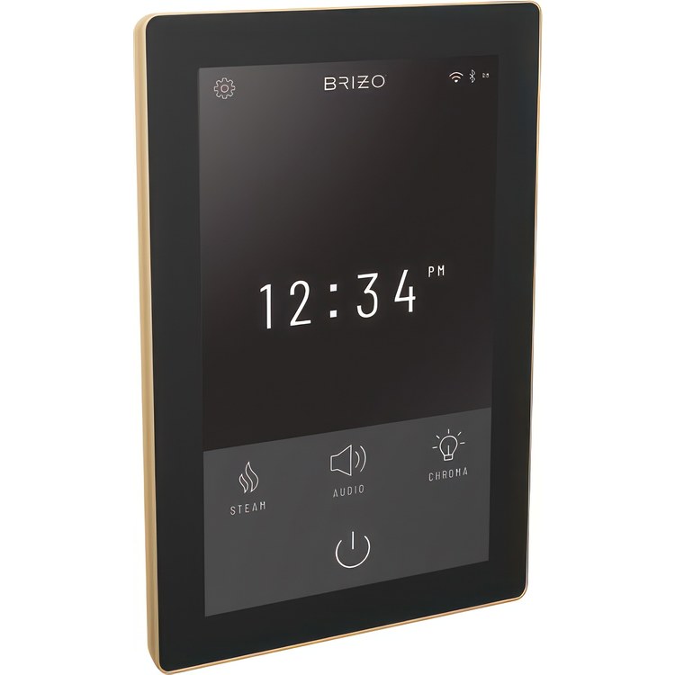 Display Interface SensoriPlus Digital Control Lumicoat Brilliance Polished Gold ABS WIFI and Bluetooth Portrait/Landscape Position Temperature Range 50-125DEG F Surface Mount 12 Custom Presets for SensoriPlus Digital Thermostatic Valve - Image 2