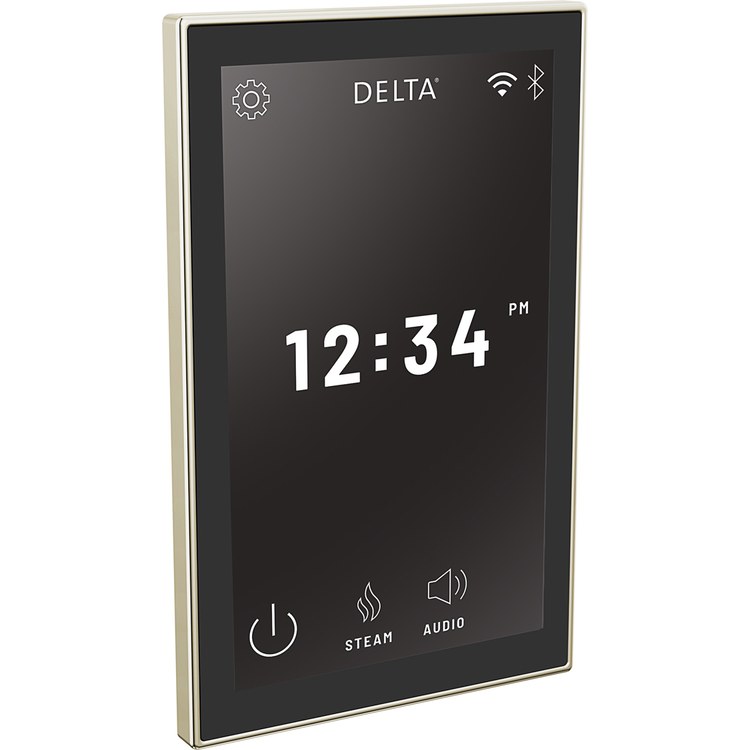 Display Interface Steamscape Lumicoat Polished Nickel Temperature Range 50 DEG F to 125 DEG F for Steam Room 3-5/8 Inch - Image 2