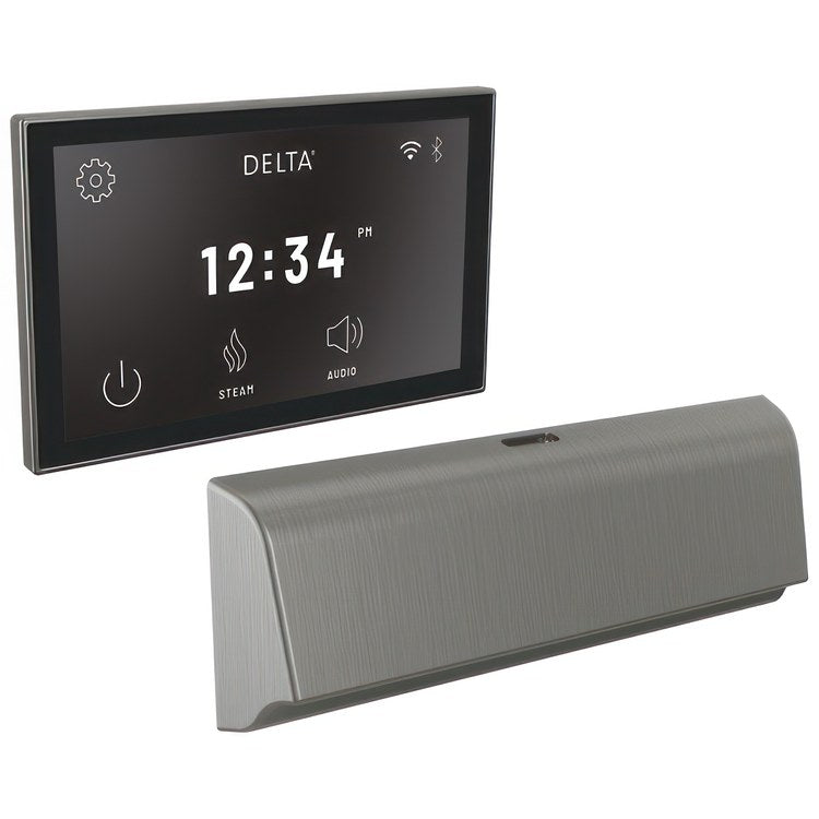Shower Kit Unilateral Digital Steam Package Lumicoat Black Stainless