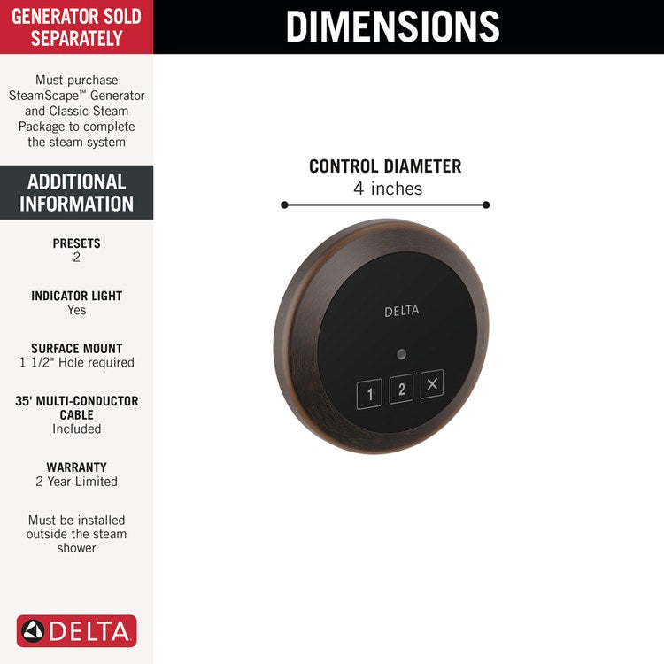 Steam Control Exterior Round Venetian Bronze - Image 2