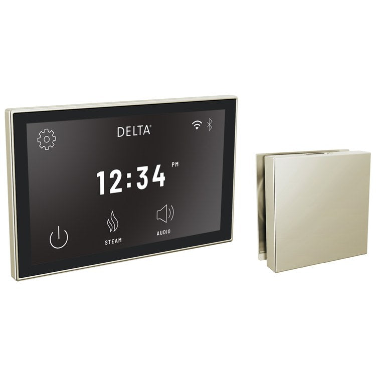 Shower Kit Square Digital Steam Package Lumicoat Polished Nickel