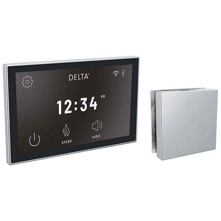 Shower Kit Square Digital Steam Package Lumicoat Chrome