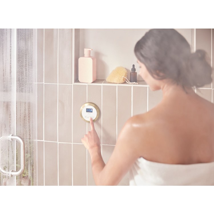 Shower Kit Round Steam Package Lumicoat Champagne Bronze - Image 3