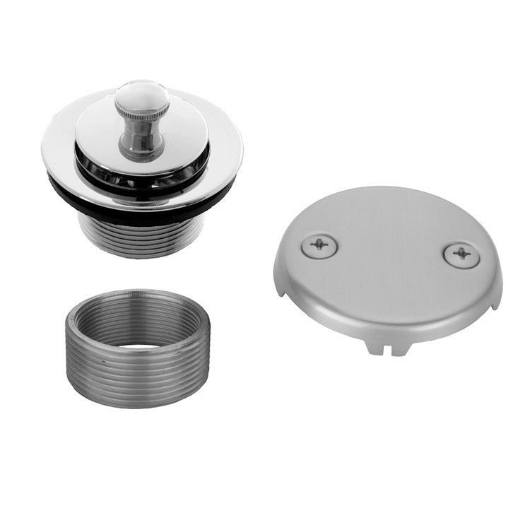 Drain Strainer Lift & Turn Tub with 2 Hole Faceplate Caramel Bronze Brass 3-1/4 Inch - Image 1