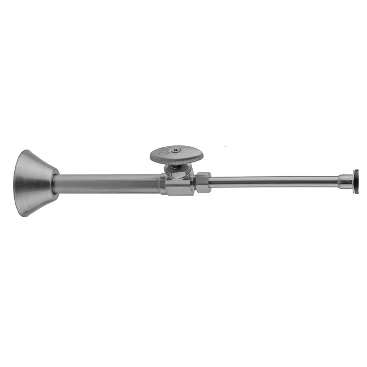 Toilet Supply Kit Multi Turn Straight Pattern 27-1/4 Inch Oil Rubbed Bronze Brass 1/2 Inch Copper (Sweat Fit) x 3/8 Inch O.D. Supply Valve with Oval - Image 1