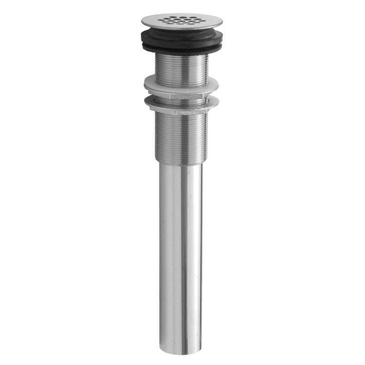 Lavatory Drain Grid Less Overflow 1-1/2 Inch Satin Brass for Vessel Sinks 10-1/5 Inch Length