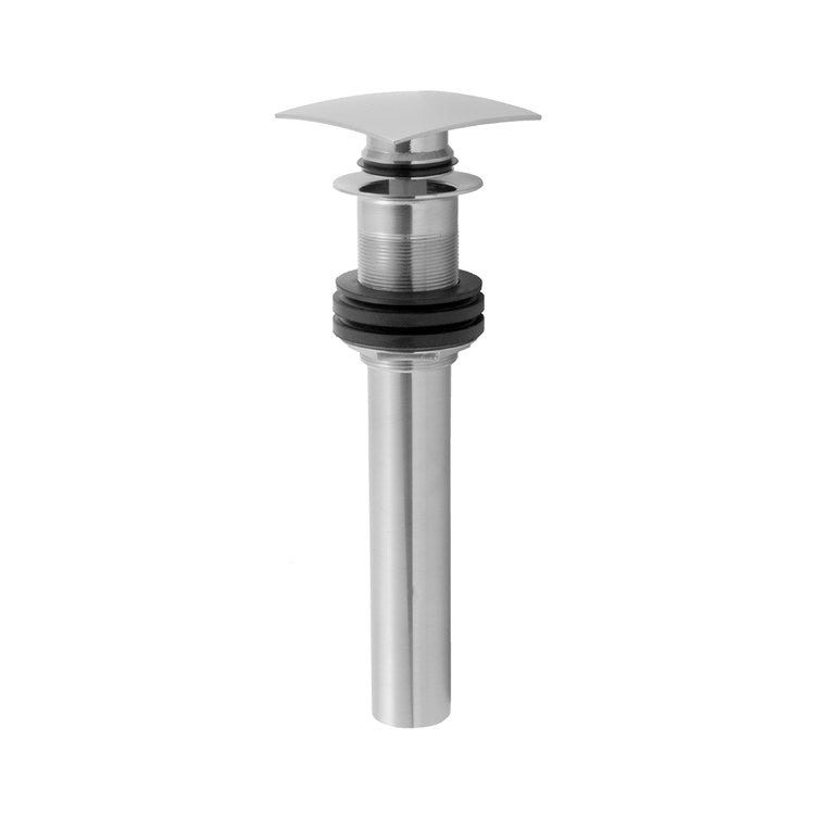 Lavatory Drain Finger Touch Square Less Overflow 1-1/2 Inch Vintage Bronze for Standard Pop-Up and P.O. Plugs with Rubber Stoppers Ideal for Vessel Sinks 7-1/8 Inch Length - Image 1