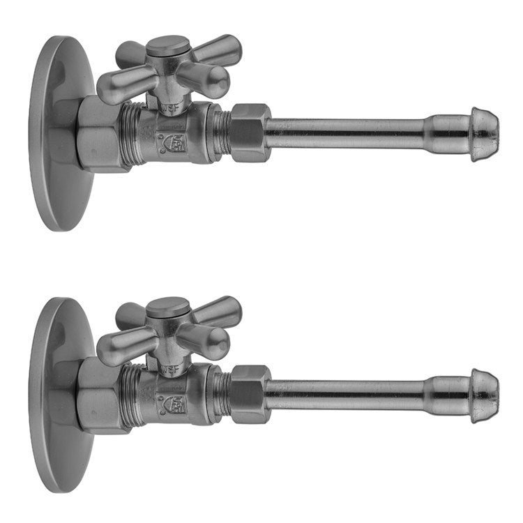 Faucet Supply Kit Quarter Turn Straight Pattern 5/8 x 3/8 Inch OD 20 Inch Compression Caramel Bronze Lever Includes Straight Valves/Supply Tubes/Cover Tubes/Bell Escutcheons 622-62 - Image 1